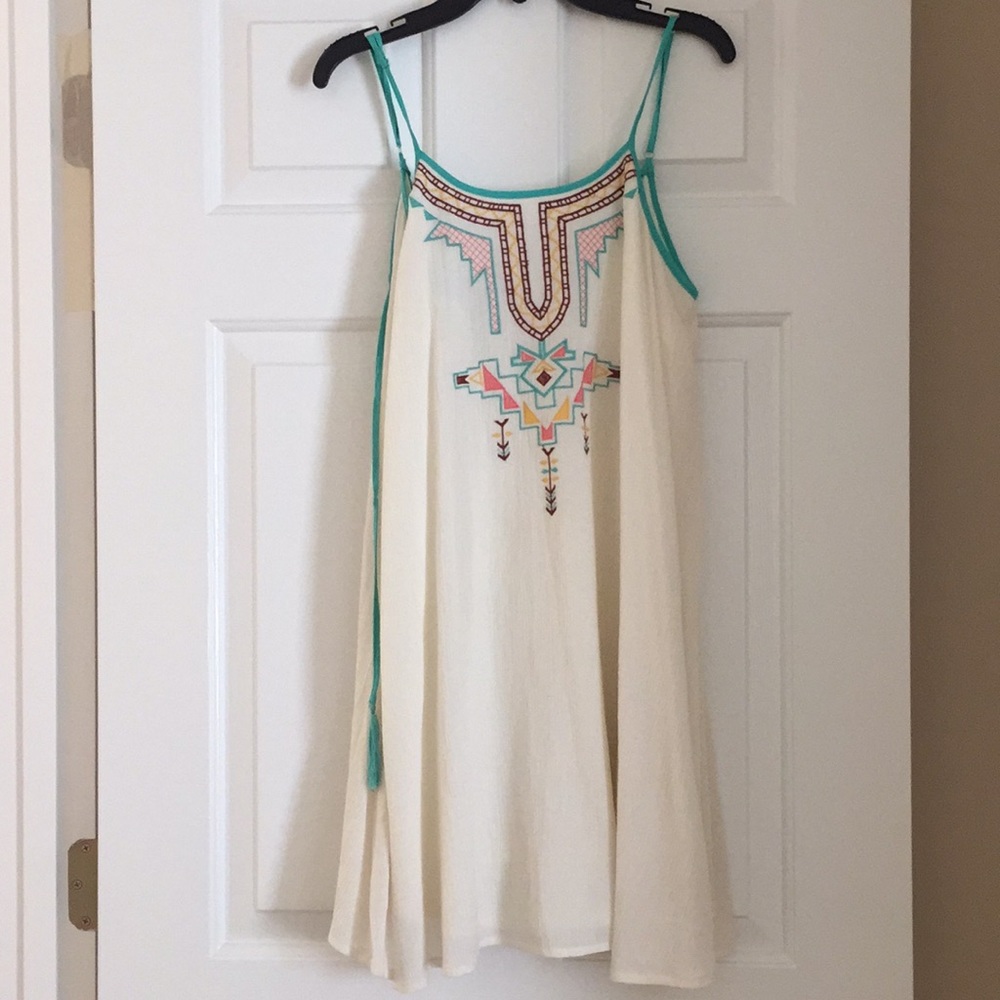 embroidered white dress